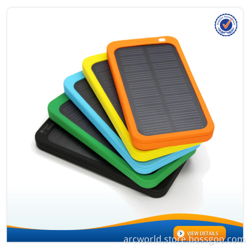 AWC707 ABS Colorful 5000mah Battery Mobile 0.7W Solar Mobile Charger Portable Charger Power Bank